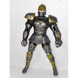 Mystic Knights Of Tir Na Nog Angus Action Figure Bandai Gray 1998 Silver